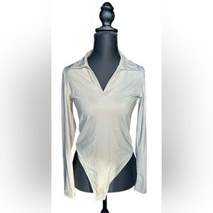 House of Harlow 1960 Cream Bodysuit